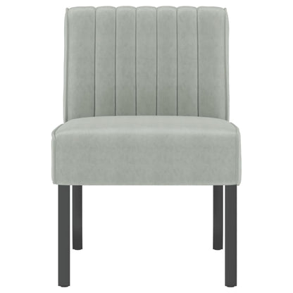 Elegant Light Grey Velvet Slipper Chair – Stylish & Comfortable Seating