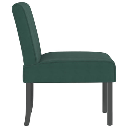 Elegant Dark Green Velvet Slipper Chair - Luxurious Accent Seating