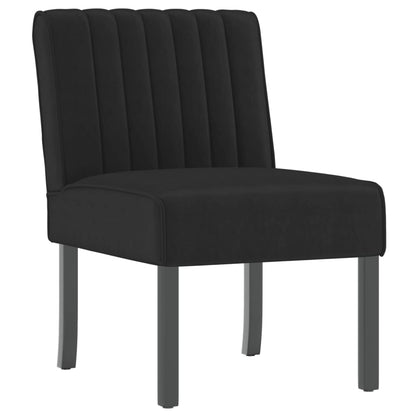 Elegant Black Velvet Slipper Chair - Luxurious Seating Experience