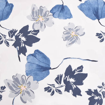 Elegant Blue Floral Fabric Slipper Chair - Comfortable & Chic