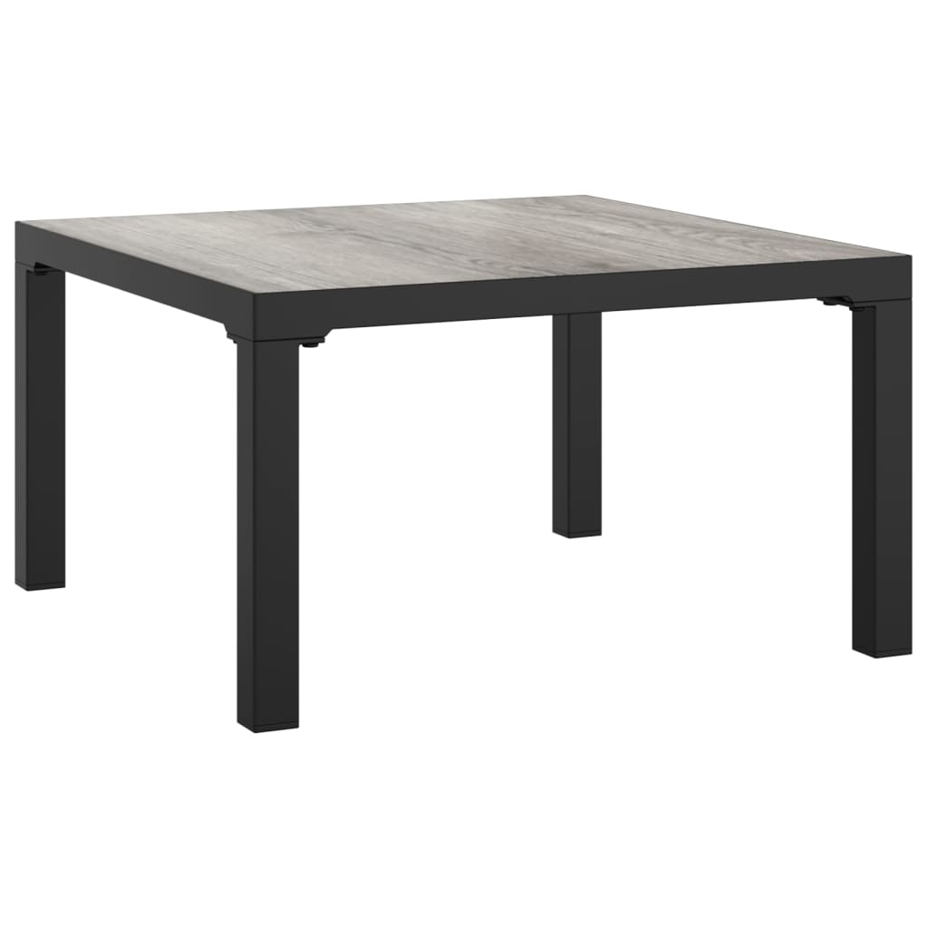 Stylish Grey Steel & DPC Garden Coffee Table 55x55x31 cm