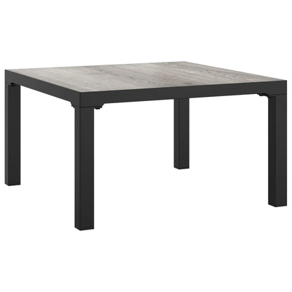 Stylish Grey Steel & DPC Garden Coffee Table 55x55x31 cm