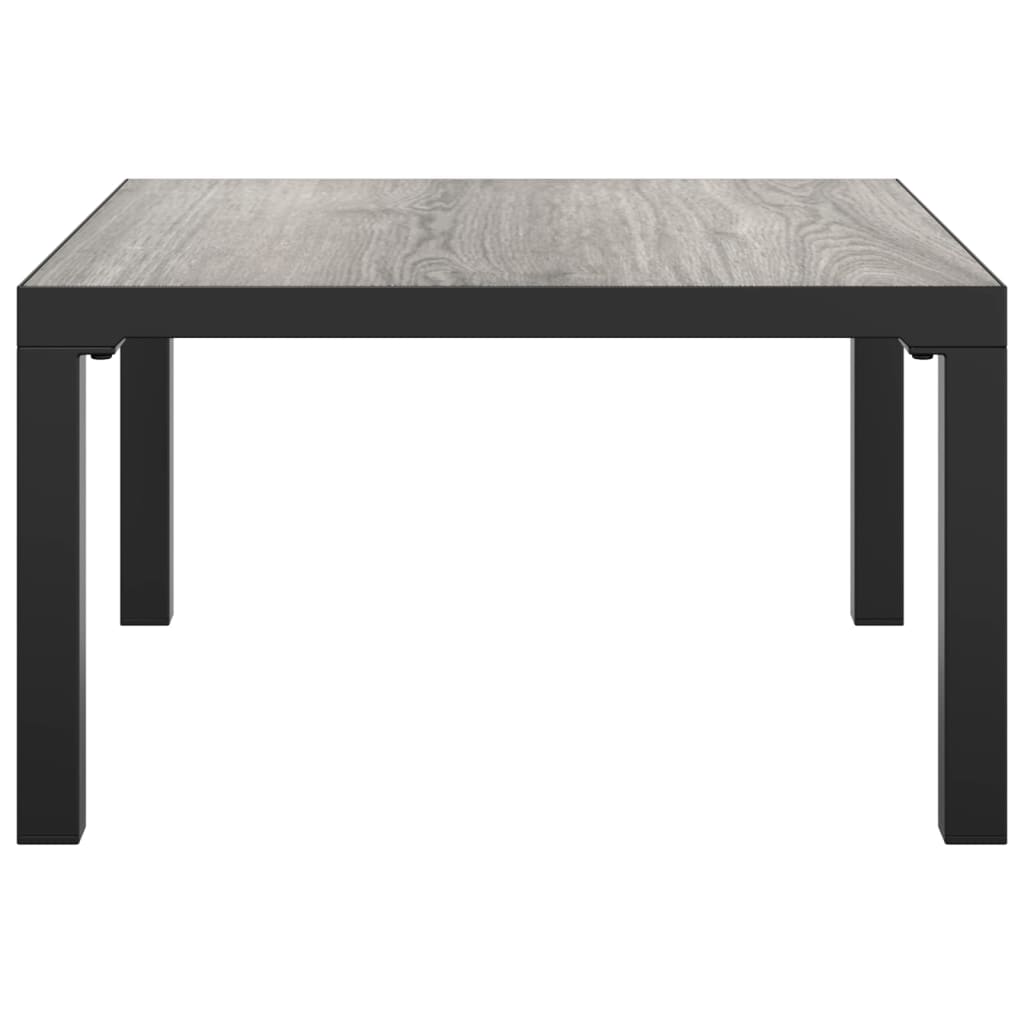 Stylish Grey Steel & DPC Garden Coffee Table 55x55x31 cm