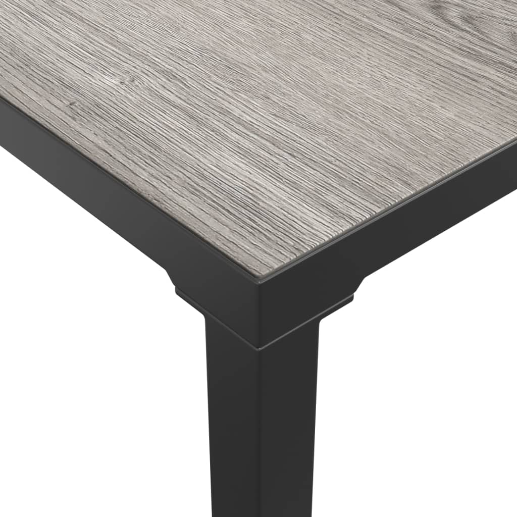 Stylish Grey Steel & DPC Garden Coffee Table 55x55x31 cm