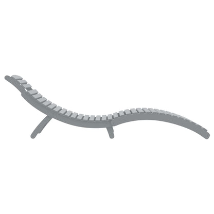 Stylish Grey Acacia Wood Sun Lounger 184x55x64 cm