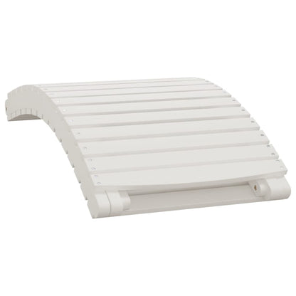Solid Acacia Wood Sun Lounger - White, 184x55x64 cm