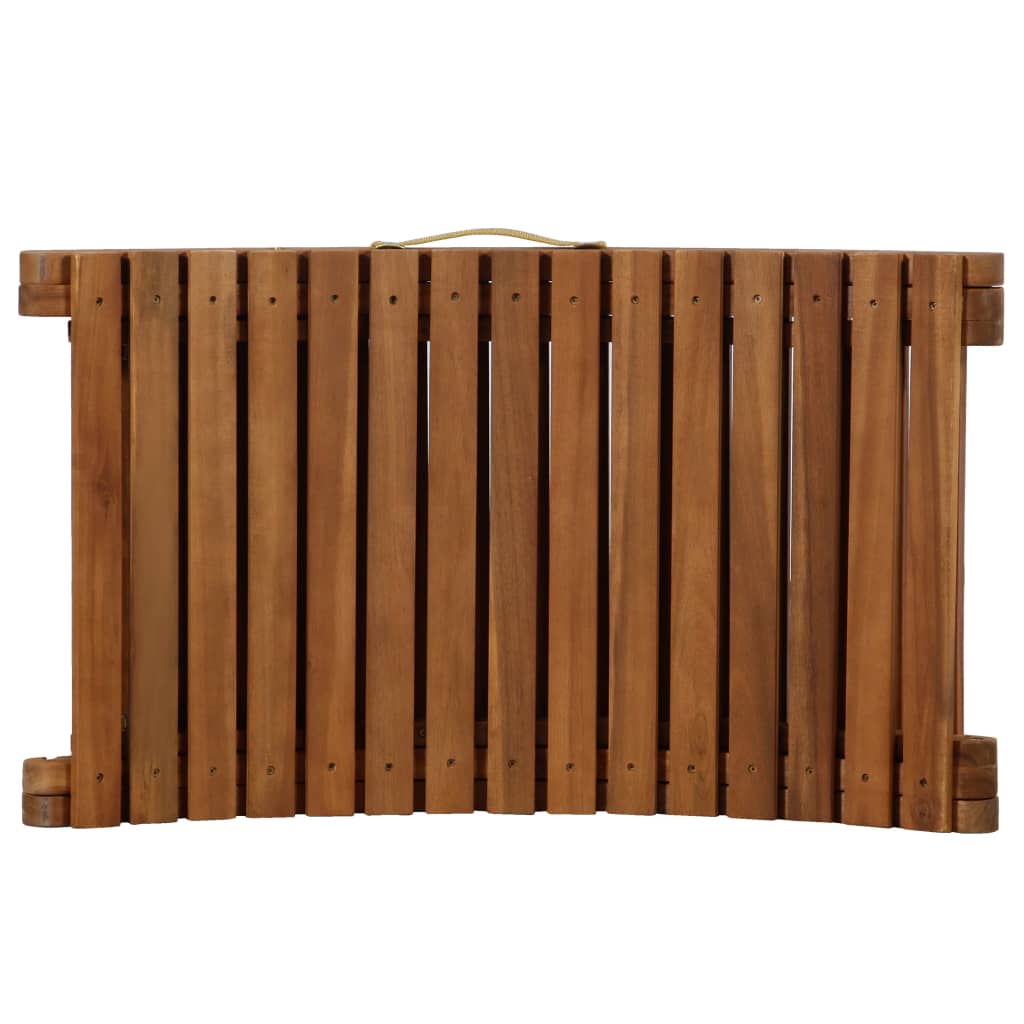 Solid Wood Acacia Sun Lounger with Cream Cushions