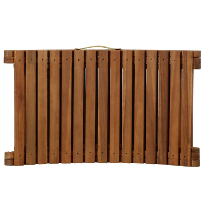 Solid Wood Acacia Sun Lounger with Cream Cushions