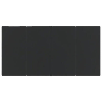 5 Piece Garden Dining Set Black PVC Rattan