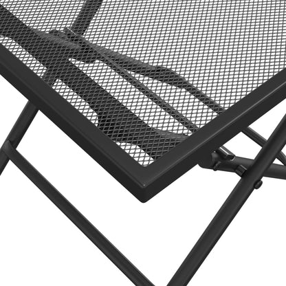 Folding Garden Table Anthracite 38x38x38 cm Steel Mesh