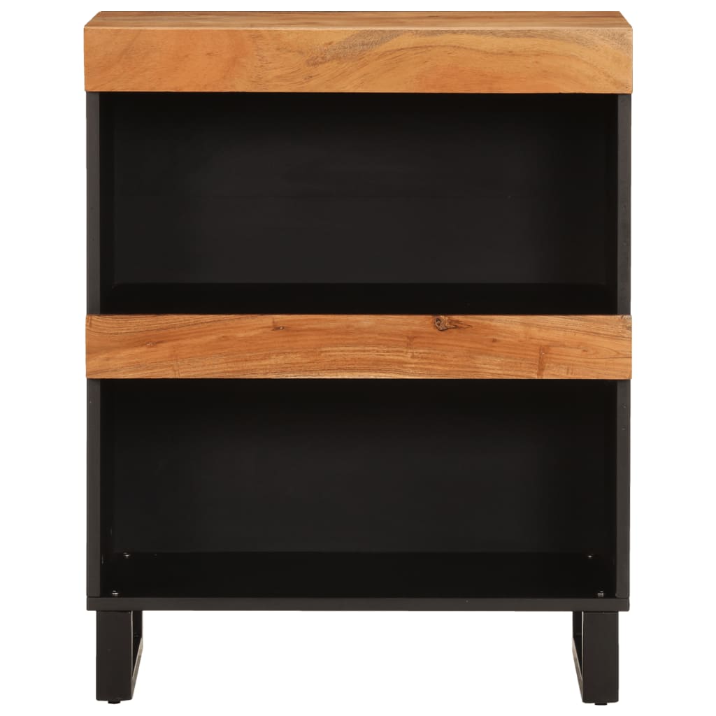 Solid Acacia Wood Side Cabinet 60x33x75 cm - Stylish Storage Solution