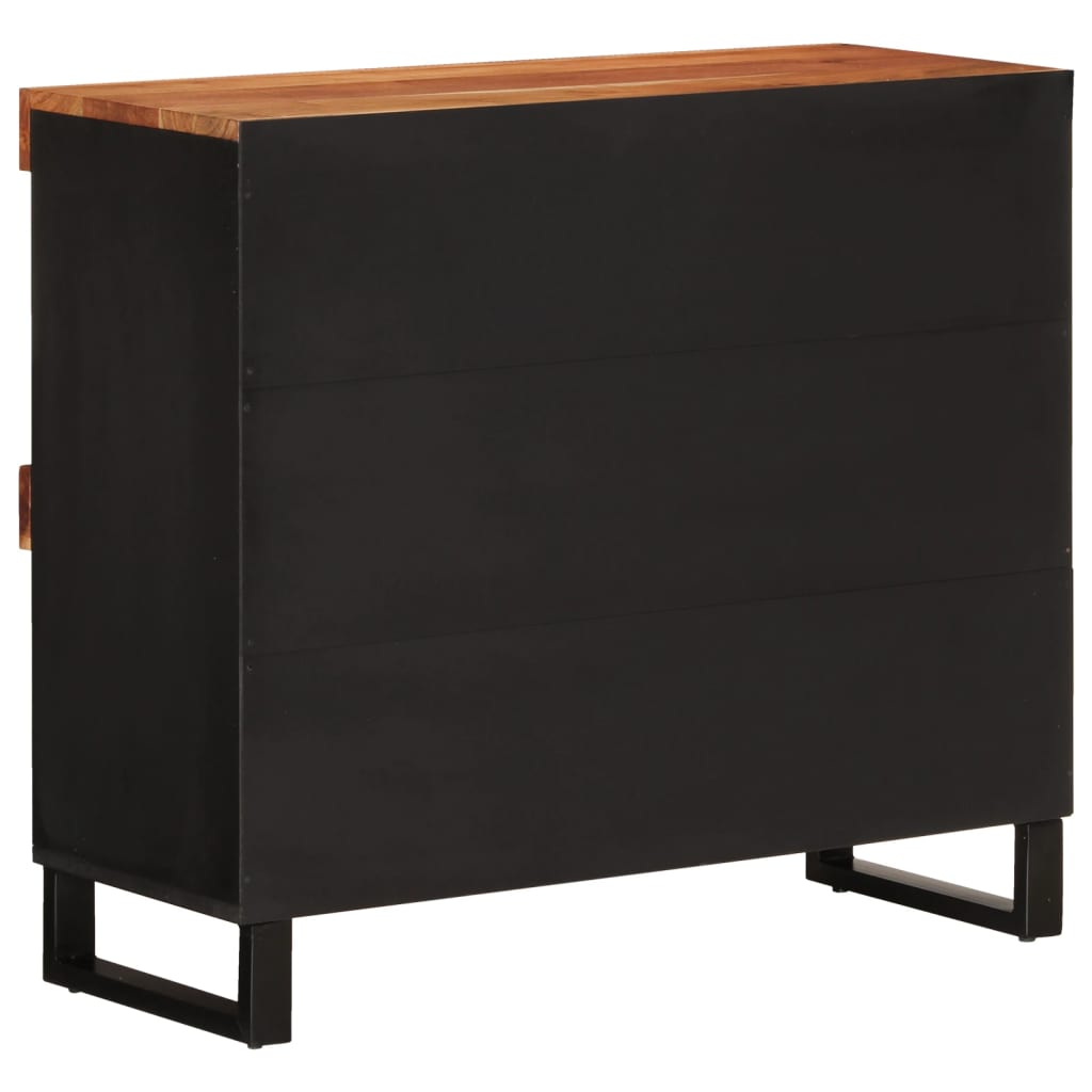 Solid Acacia Wood Side Cabinet 85x33x75 cm - Stylish Storage Solution