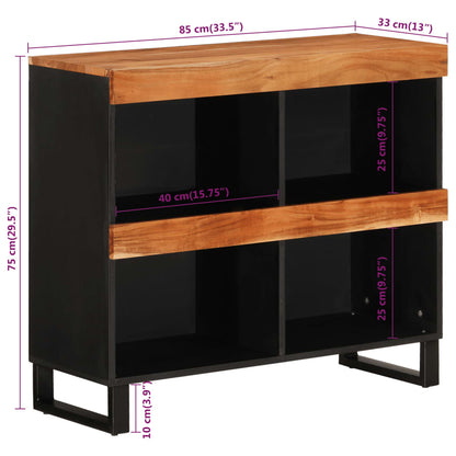 Solid Acacia Wood Side Cabinet 85x33x75 cm - Stylish Storage Solution