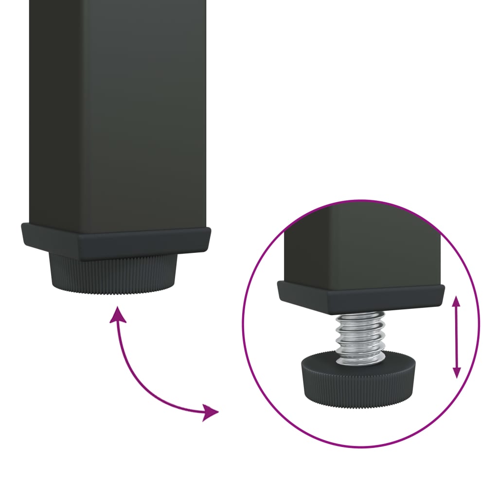 Sleek Black Glass & Steel Nightstand 50x35x60 cm