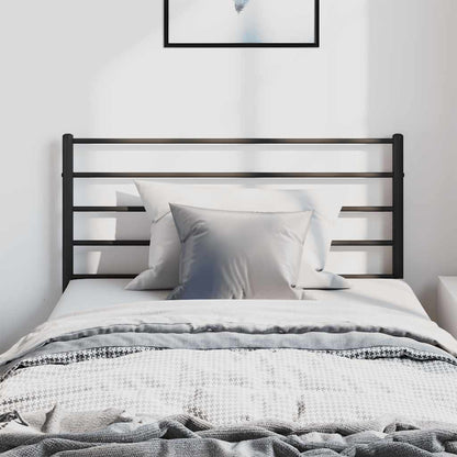 Sleek Black Metal Headboard - 100 cm for Stylish Bedroom Decor