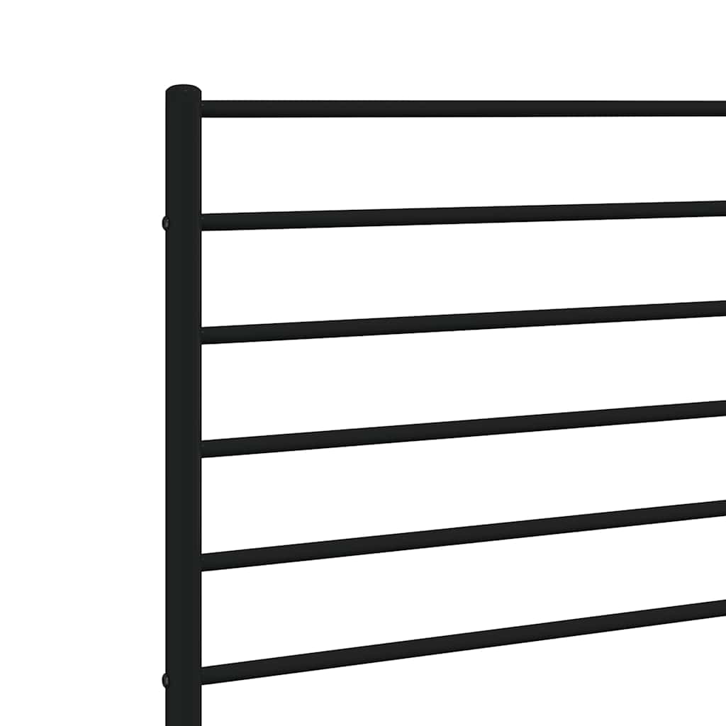 Sleek Black Metal Headboard - 100 cm for Stylish Bedroom Decor