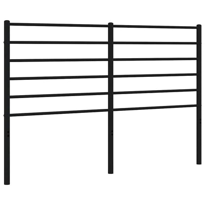 Stylish Black Metal Headboard - 135 cm Modern Design
