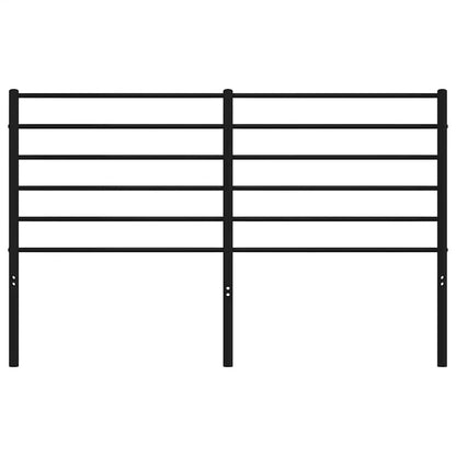Stylish Black Metal Headboard - 135 cm Modern Design