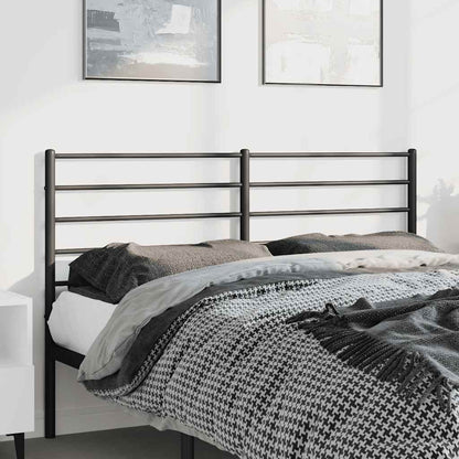 Stylish Black Metal Headboard - 135 cm Modern Design