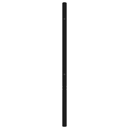 Sleek Black Metal Headboard - 140 cm Elegant Bedroom Addition