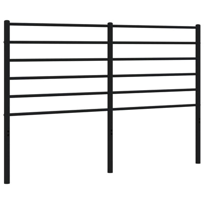 Sleek Black Metal Headboard - Stylish Design, 160 cm