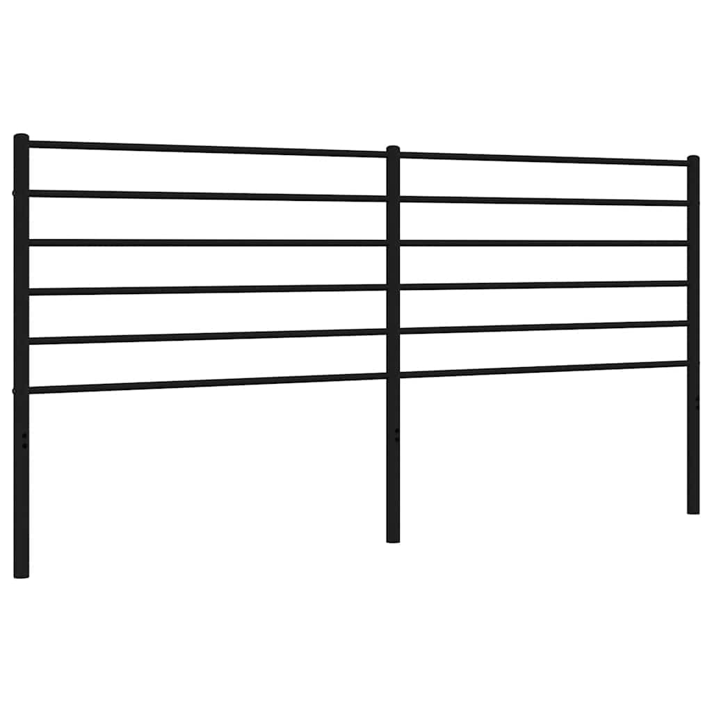Elegant Black Metal Headboard - Durable & Stylish, 193 cm