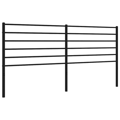 Elegant Black Metal Headboard - Durable & Stylish, 193 cm