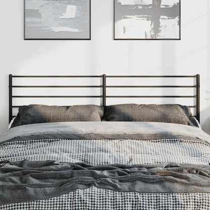 Elegant Black Metal Headboard - Durable & Stylish, 193 cm