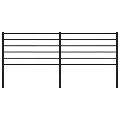 Elegant Black Metal Headboard - Durable & Stylish, 193 cm