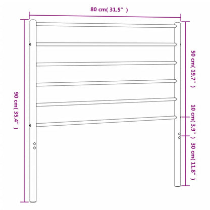 Elegant White Metal Headboard - 75 cm Modern Bedroom Decor