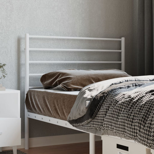 Elegant White Metal Headboard - 75 cm Modern Bedroom Decor