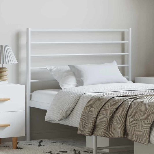 White Metal Headboard - Elegant & Sturdy 100 cm Design