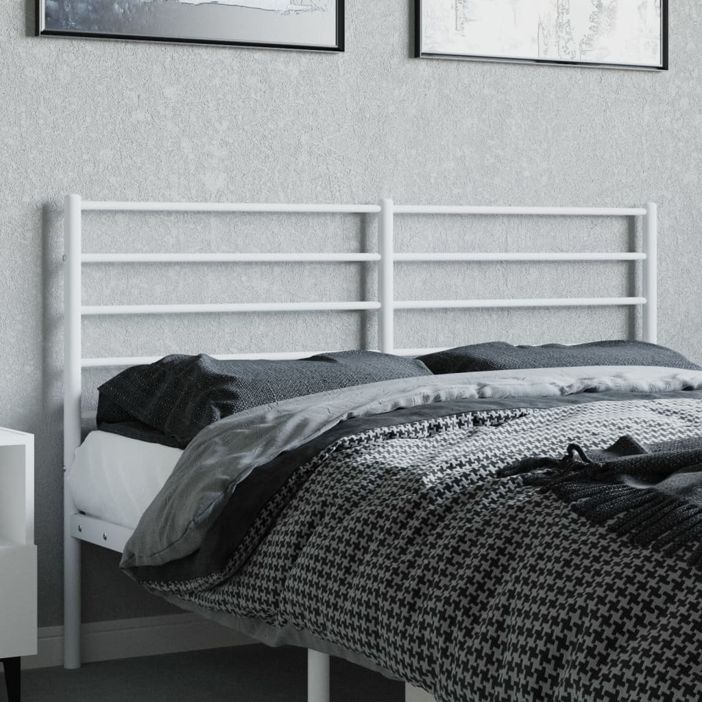 Metal Headboard White 120 cm