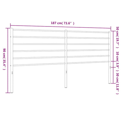 Sleek White Metal Headboard - 180 cm for Elegant Bedroom Decor
