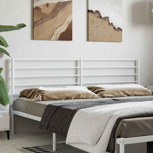 Elegant White Metal Headboard - 200 cm for Modern Bedrooms