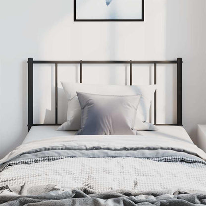 Sleek Black Metal Headboard - 100 cm Stylish Bedroom Accent