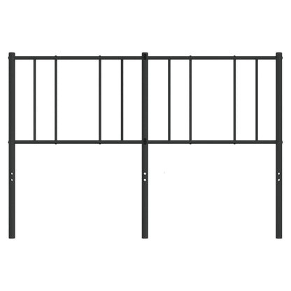 Sleek Black Metal Headboard - 120 cm Stylish & Durable Design