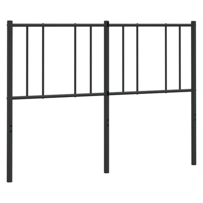 Sleek Black Metal Headboard - 140 cm for Modern Elegance