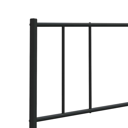 Elegant Black Metal Headboard - 180 cm Modern Bedroom Décor