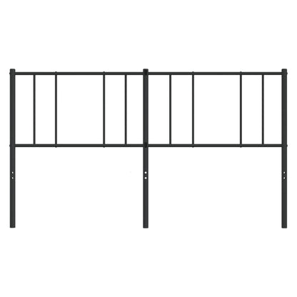 Sleek Black Metal Headboard - Elegant Style, 193 cm