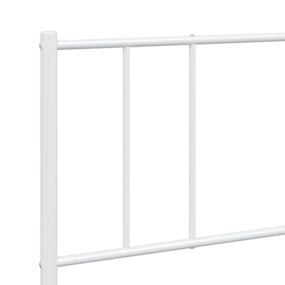 White Metal Bed Frame With Headboard 180x200cm - No Mattress
