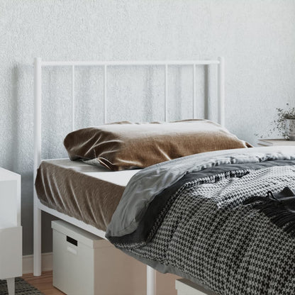 White 80 cm Metal Headboard: Sleek & Stylish Bedroom Upgrade