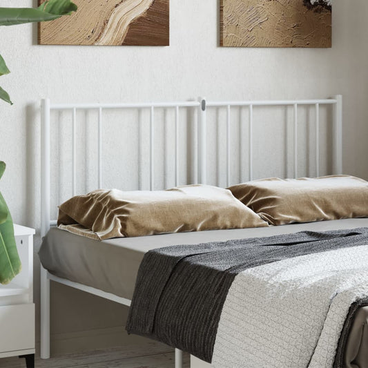 Elegant White Metal Headboard - 160 cm