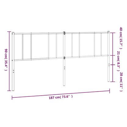 Elegant White Metal Headboard - 180 cm, Durable & Stylish Design