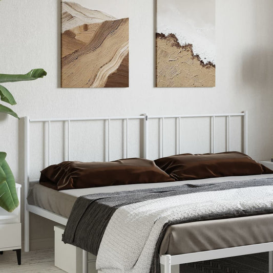 White Metal Headboard 200 cm | Stylish & Durable Bedroom Accent
