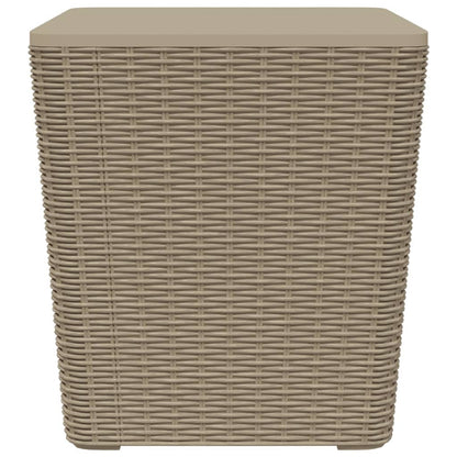 Garden Table with Removable Lid Light Brown Polypropylene