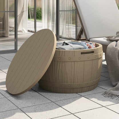 3-in-1 Light Brown Polypropylene Garden Storage Box