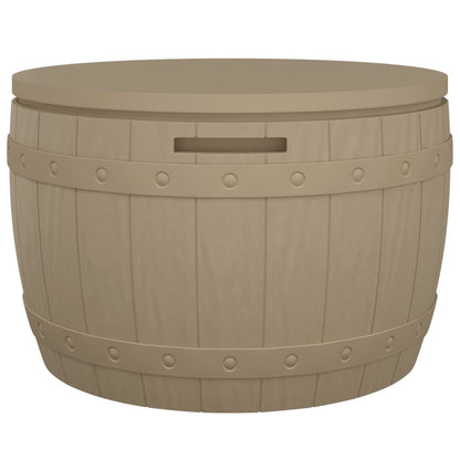 3-in-1 Light Brown Polypropylene Garden Storage Box