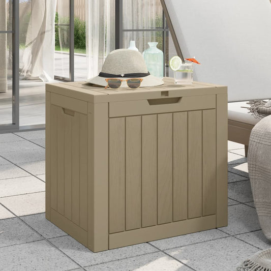 Compact Grey Polypropylene Garden Storage Box 55.5x43x53 cm