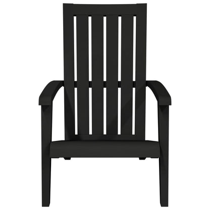 Black Polypropylene Garden Adirondack Chair - Durable Outdoor Seating